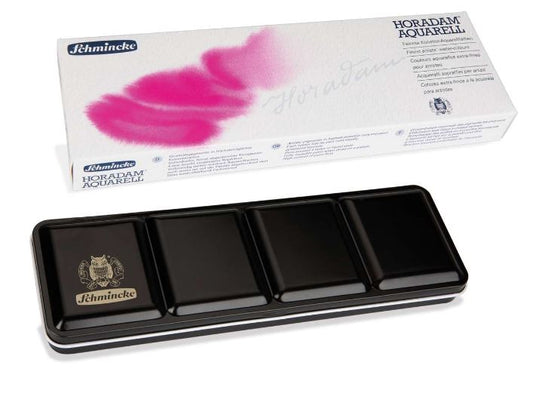 SCHMINCKE Horadam Aquarellfarben-Set (Metallkasten mit 24 halbe Näpfchen)