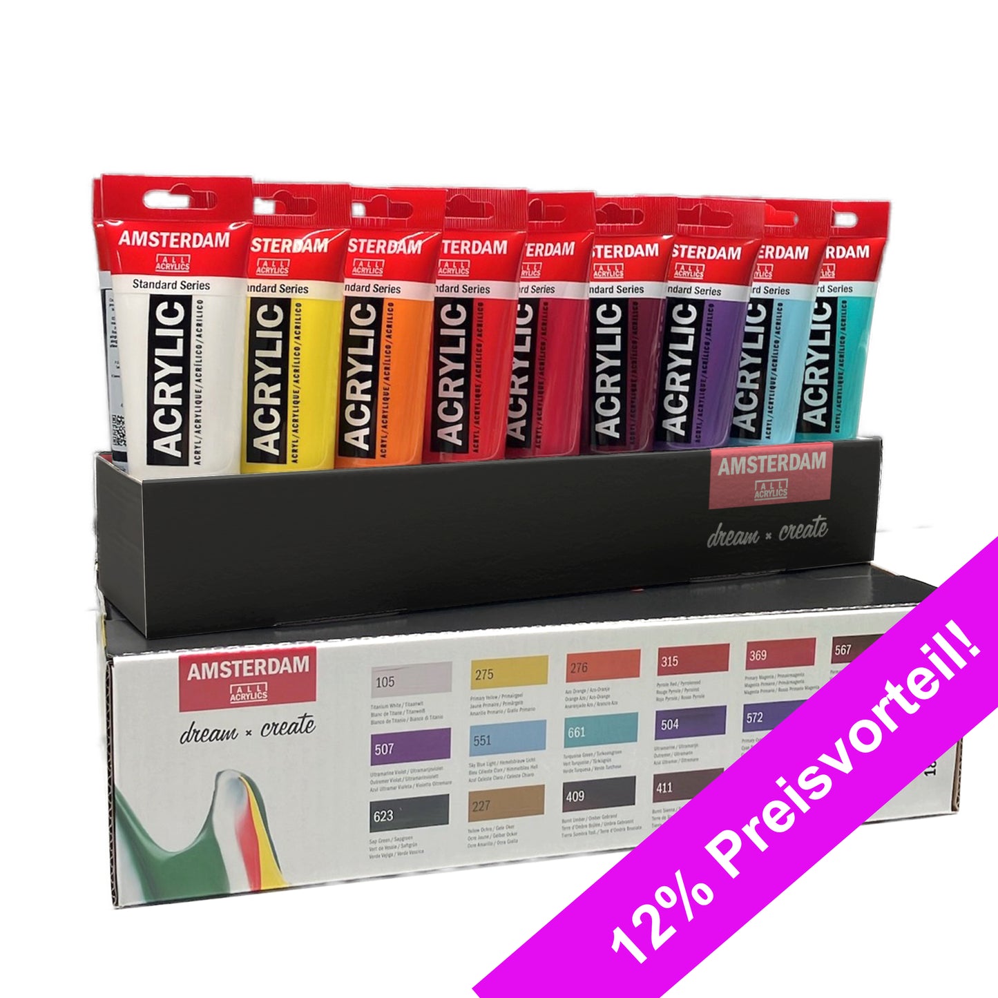 AMSTERDAM Acryl VALUE PACK Vorteilspaket 18x120ml