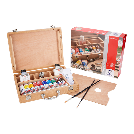 VAN GOGH Acrylfarbe Holzkasten-Set Basis