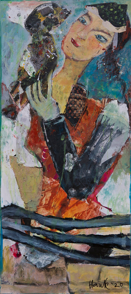 Hanne Neß: "Frau mit Vogel II"