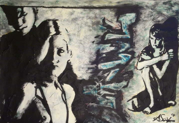 Armin Schanz | "Urban Signs (Blue-Lightning)" | 70 x 100 cm