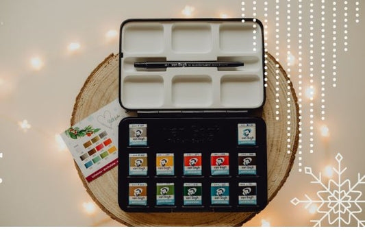 Weihnachts Aquarell Pocket Box VAN GOGH x STIFTELIEBE