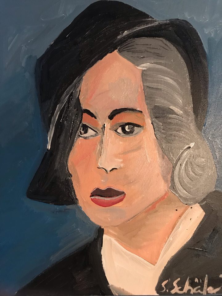 Sabine Schäfer | "Frau mit Hut II" | 50 x 40 cm