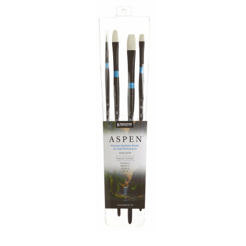 Juego de 4 brochas PRINCETON Aspen (mezcla)