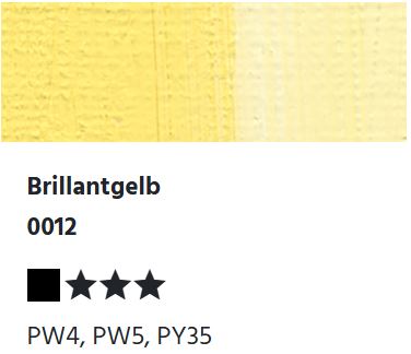 LUKAS Künstlerölfarben 1862 - Brillantgelb 0012 (37ml)