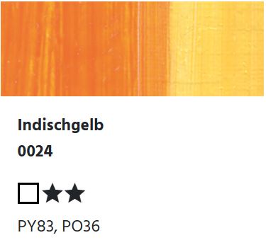 LUKAS Künstlerölfarben 1862 - Indischgelb 0024 (37ml)