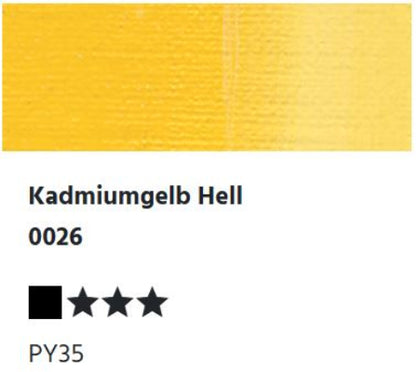 LUKAS 1862 Feinste Ölfarben - Kadmiumgelb Hell 0026 (37ml)