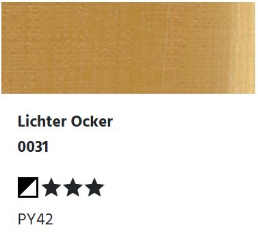 LUKAS Künstlerölfarben 1862 - Lichter Ocker 0031  (37ml)