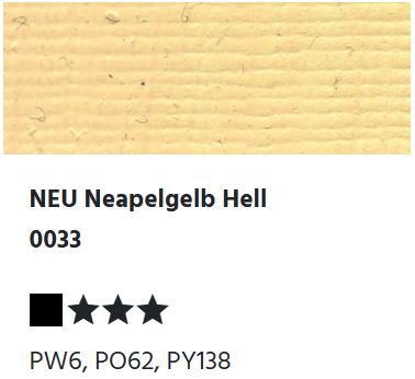 LUKAS Künstlerölfarben 1862 - NEU Neapelgelb Hell 0033 (37ml)