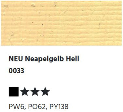 LUKAS 1862 Feinste Ölfarben - NEU Neapelgelb Hell 0033 (37ml)