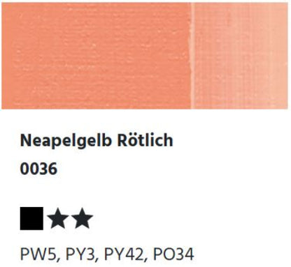 LUKAS 1862 Feinste Ölfarben - Neapelgelb Rötlich 0036 (37ml)