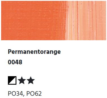 LUKAS 1862 Feinste Ölfarben - Permanentorange 0048 (37ml)