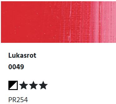 LUKAS Künstlerölfarben 1862 - Lukasrot 0049 (37ml)