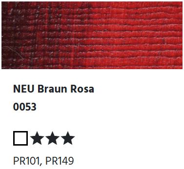 LUKAS Künstlerölfarben 1862 - NEU Braun Rosa 0053 (37ml)