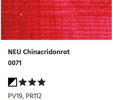 LUKAS Künstlerölfarben 1862 - NEU Chinacridonrot 0071 (37ml)