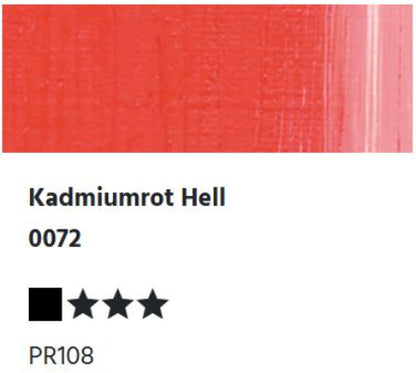 LUKAS 1862 Feinste Ölfarben - Kadmiumrot Hell 0072 (37ml)