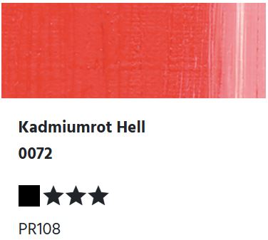 LUKAS Künstlerölfarben 1862 - Kadmiumrot Hell 0072 (37ml)