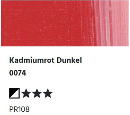 LUKAS 1862 Feinste Ölfarben - Kadmiumrot Dunkel 0074 (37ml)