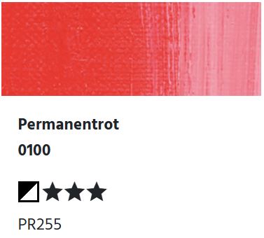 LUKAS 1862 Feinste Ölfarben - Permanentrot 0100 (37ml)