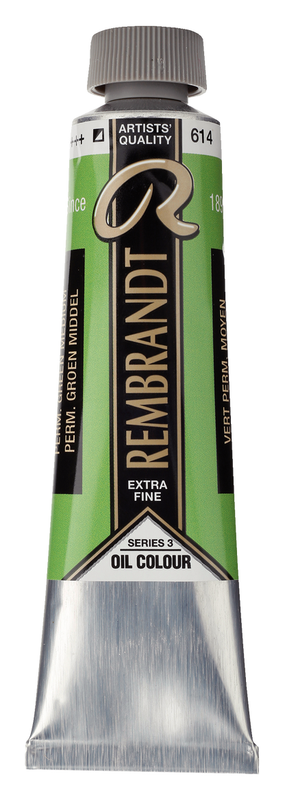 REMBRANDT Ölfarbe - 614 Permanentgrün mittel 40ml