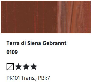 LUKAS Künstlerölfarben 1862 - Terra di Siena Gebrannt 0109  (37ml)