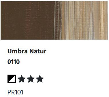 LUKAS Künstlerölfarben 1862 - Umbra Natur 0110  (37ml)