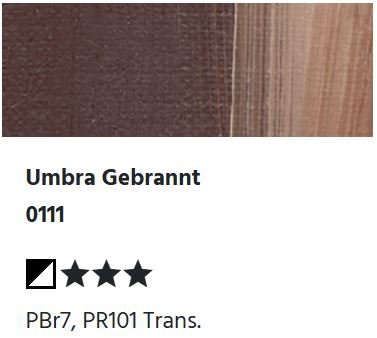 LUKAS Künstlerölfarben 1862 - Umbra Gebrannt 0111  (37ml)