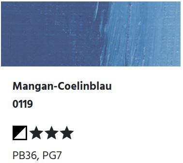 LUKAS Künstlerölfarben 1862 - Mangan-Coelinblau 0119 (37ml)