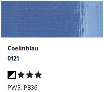LUKAS 1862 Feinste Ölfarben - Coelinblau 0121 (37ml)