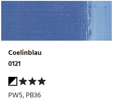 LUKAS Künstlerölfarben 1862 - Coelinblau 0121 (37ml)