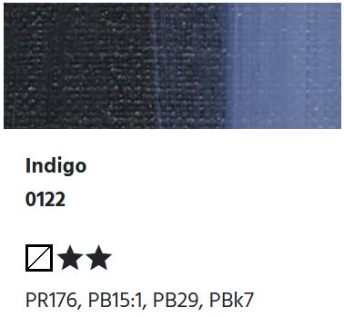 LUKAS Künstlerölfarben 1862 - Indigo 0122  (37ml)