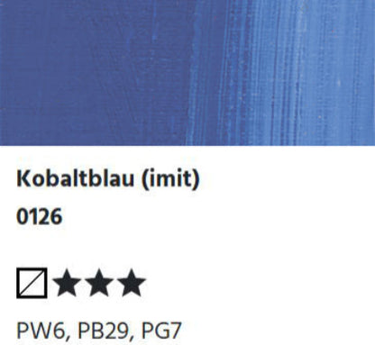 LUKAS 1862 Feinste Ölfarben - Kobaltblau (imit) 0126 (37ml)