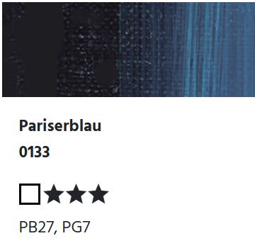 LUKAS Künstlerölfarben 1862 - Pariserblau 0133 (37ml)