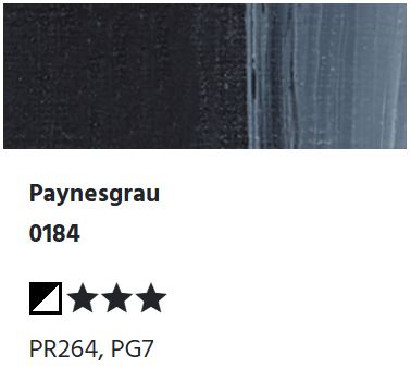 LUKAS Künstlerölfarben 1862 - Paynesgrau 0184  (37ml)