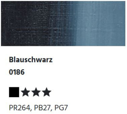 LUKAS 1862 Feinste Ölfarben - Blauschwarz 0186  (37ml)