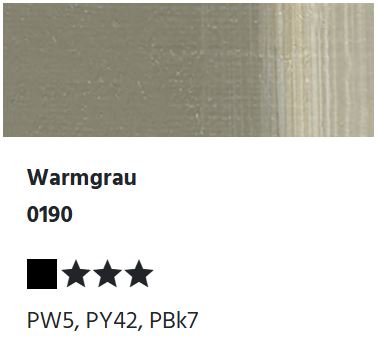 LUKAS Künstlerölfarben 1862 - Warmgrau 0190  (37ml)