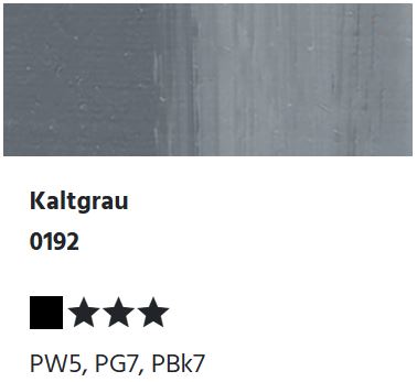 LUKAS Künstlerölfarben 1862 - Kaltgrau 0192  (37ml)