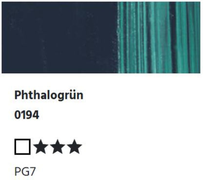 LUKAS 1862 Feinste Ölfarben - Phthalogrün 0194 (37ml)