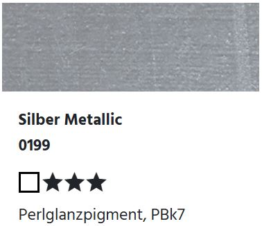 LUKAS Künstlerölfarben 1862 - Silber Metallic 0199  (37ml)