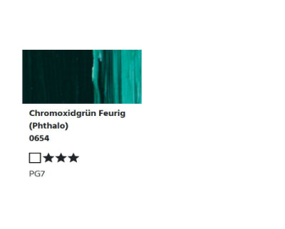 LUKAS BERLIN wassermischb. Ölfarbe - 0654 Chromoxidgrün feurig (Phthalo) (37/200ml)
