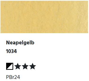 LUKAS Aquarell 1862 Feuchte Künstler-Aquarellfarbe - Neapelgelb  1034 (1/2 N.)