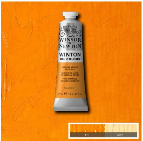 WINSOR&NEWTON Winton Feine Ölfarbe - KADMIUMGELB DUNKEL FARBTON  115 (37ml)