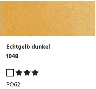 LUKAS Aquarell 1862 Feuchte Künstler-Aquarellfarbe - Echtgelb dunkel  1048 (1/2 N.)