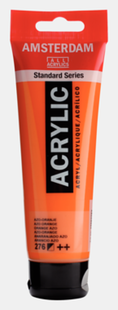 Estándar acrílico AMSTERDAM - Naranja azo 276 (120 ml)