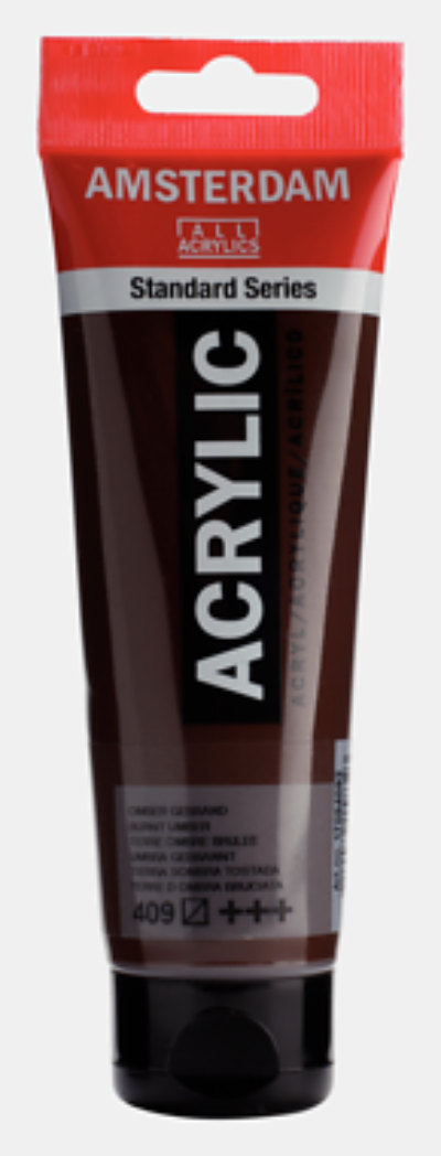 Estándar acrílico AMSTERDAM - Sombra quemada 409 (120 ml)