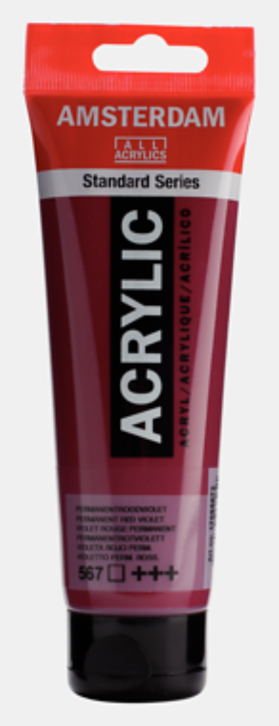Estándar Acrílico AMSTERDAM - Rojo Violeta Permanente 567 (120ml)