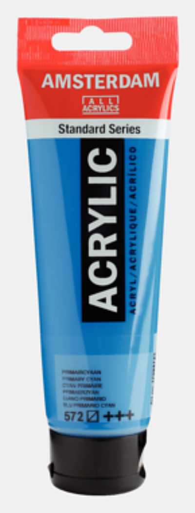 Estándar acrílico AMSTERDAM - Cian primario 572 (120 ml)