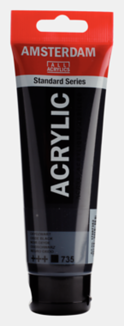 Estándar acrílico AMSTERDAM - Negro óxido 735 (120 ml)