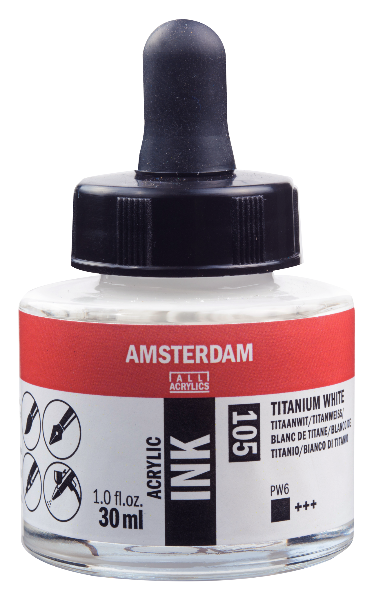 Royal Talens AMSTERDAM Acrylic Ink - Titanweiß  105 (30ml)