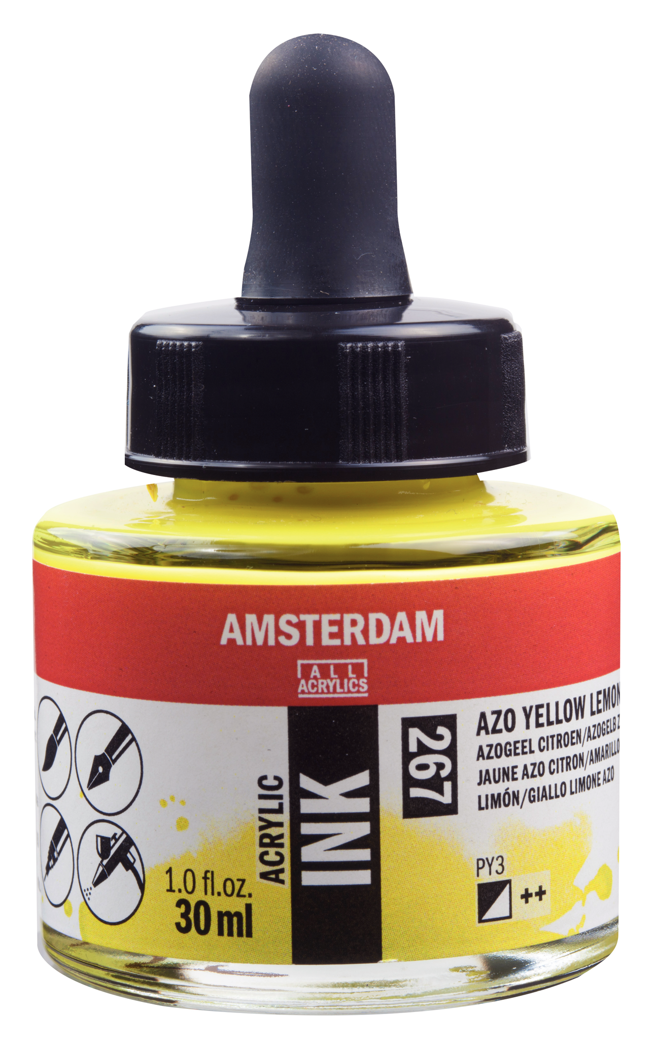 Royal Talens AMSTERDAM Acrylic Ink - Azogelb Zitron  267 (30ml)